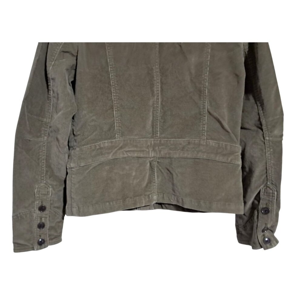 JAG Jeans Olive Green Corduroy Jacket Womens M Epaulets - Picture 7 of 10